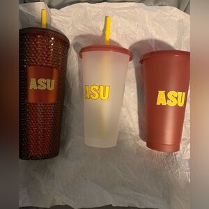 Starbucks ‘ASU’ College Cups w/Straws